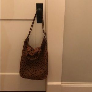 BAGGU Duck Bag, Leopard, Like New Canvas Bag